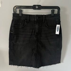 Old navy black jean skirt